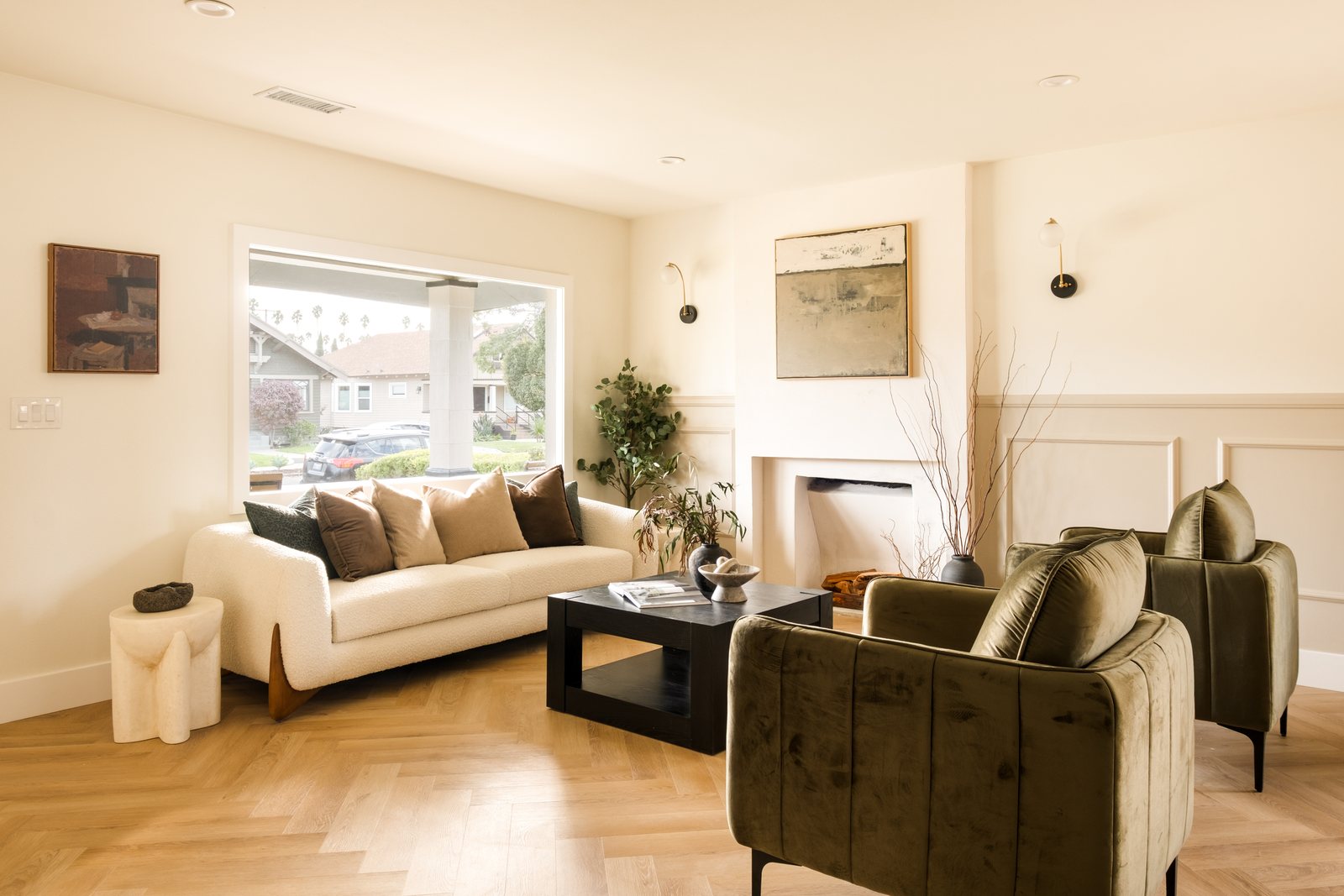 West 29th Street living room fireplace