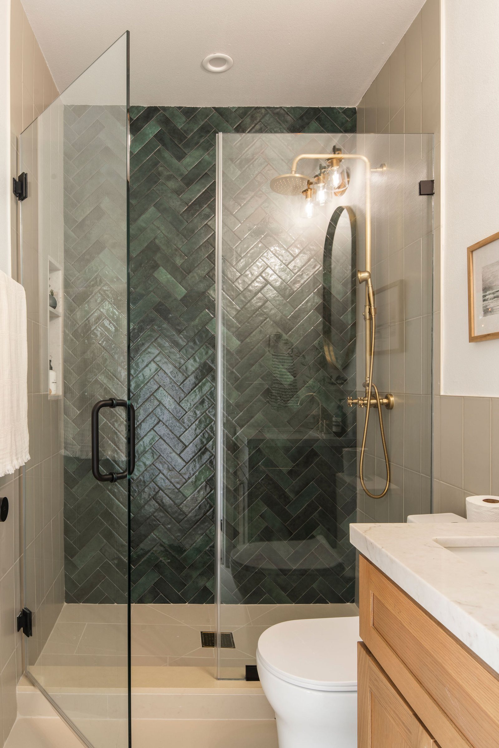 West Adams herringbone shower