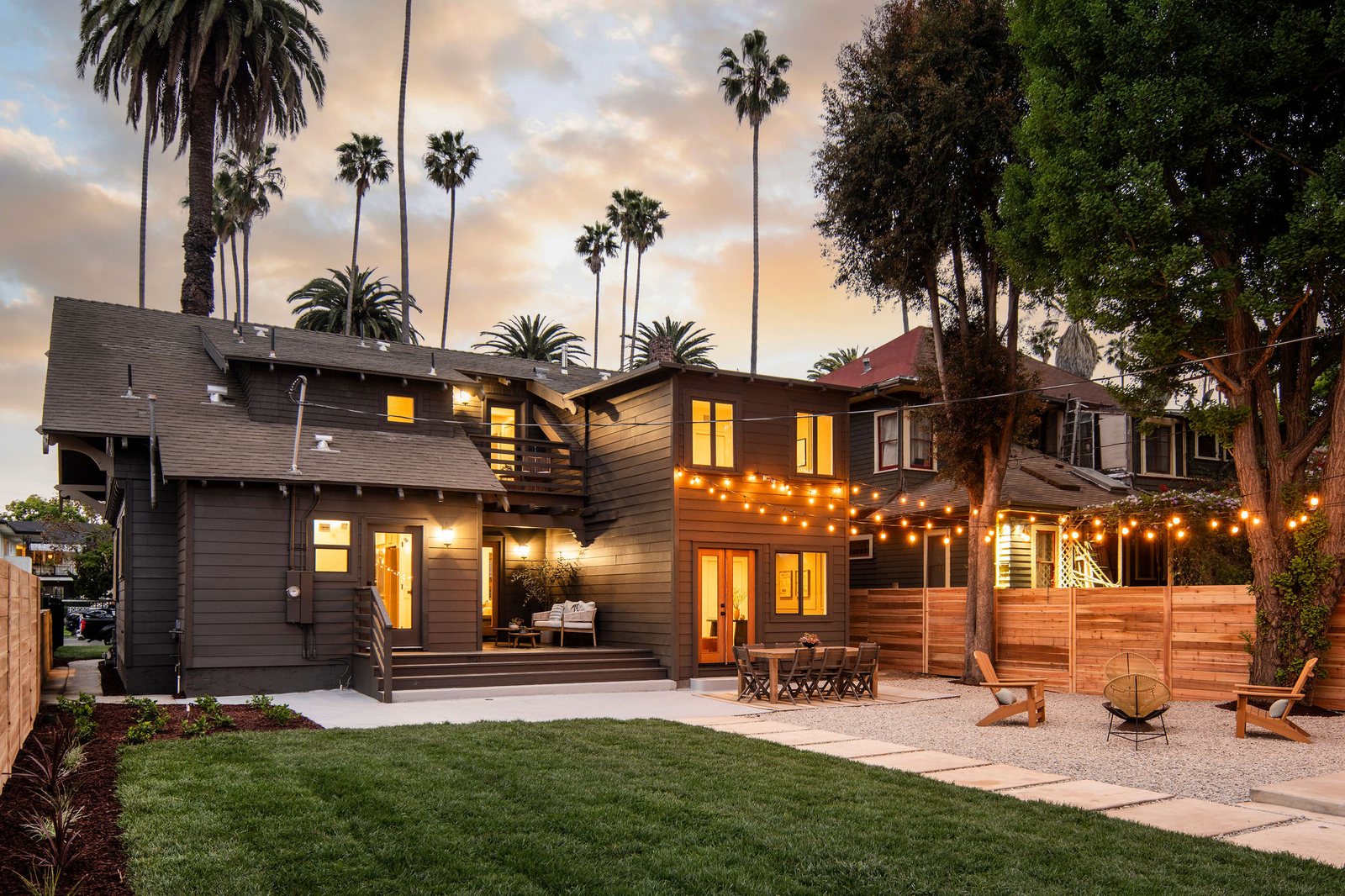 West Adams backyard at dusk